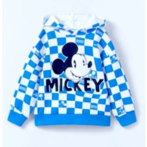 Zara baby boy Mickey Mouse Disney checkered sweatshirt